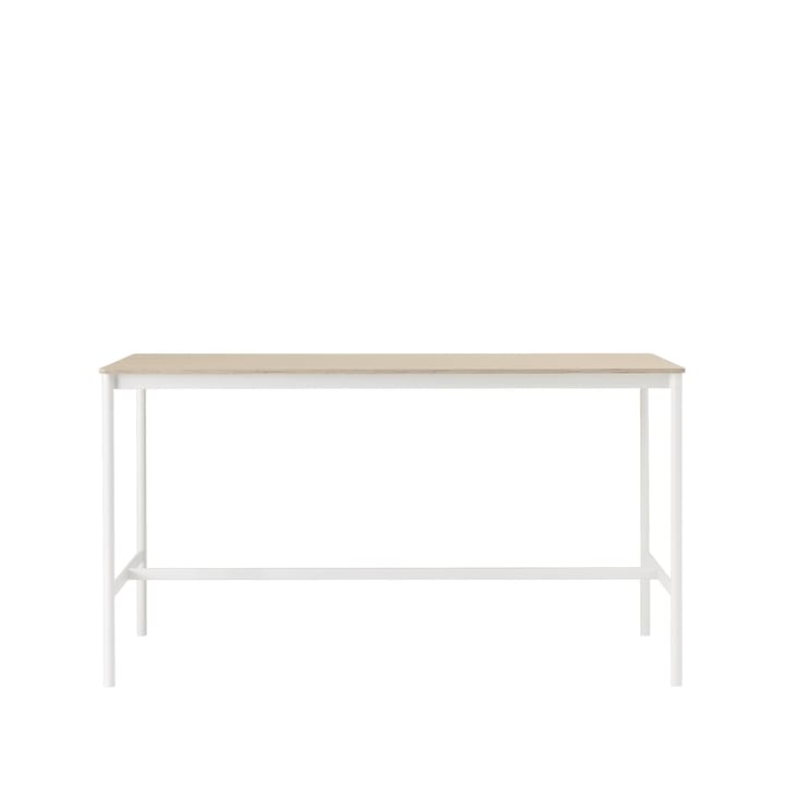 Base High barbord - oak, vitt stativ, plywoodkant, b85 l190 h105 - Muuto