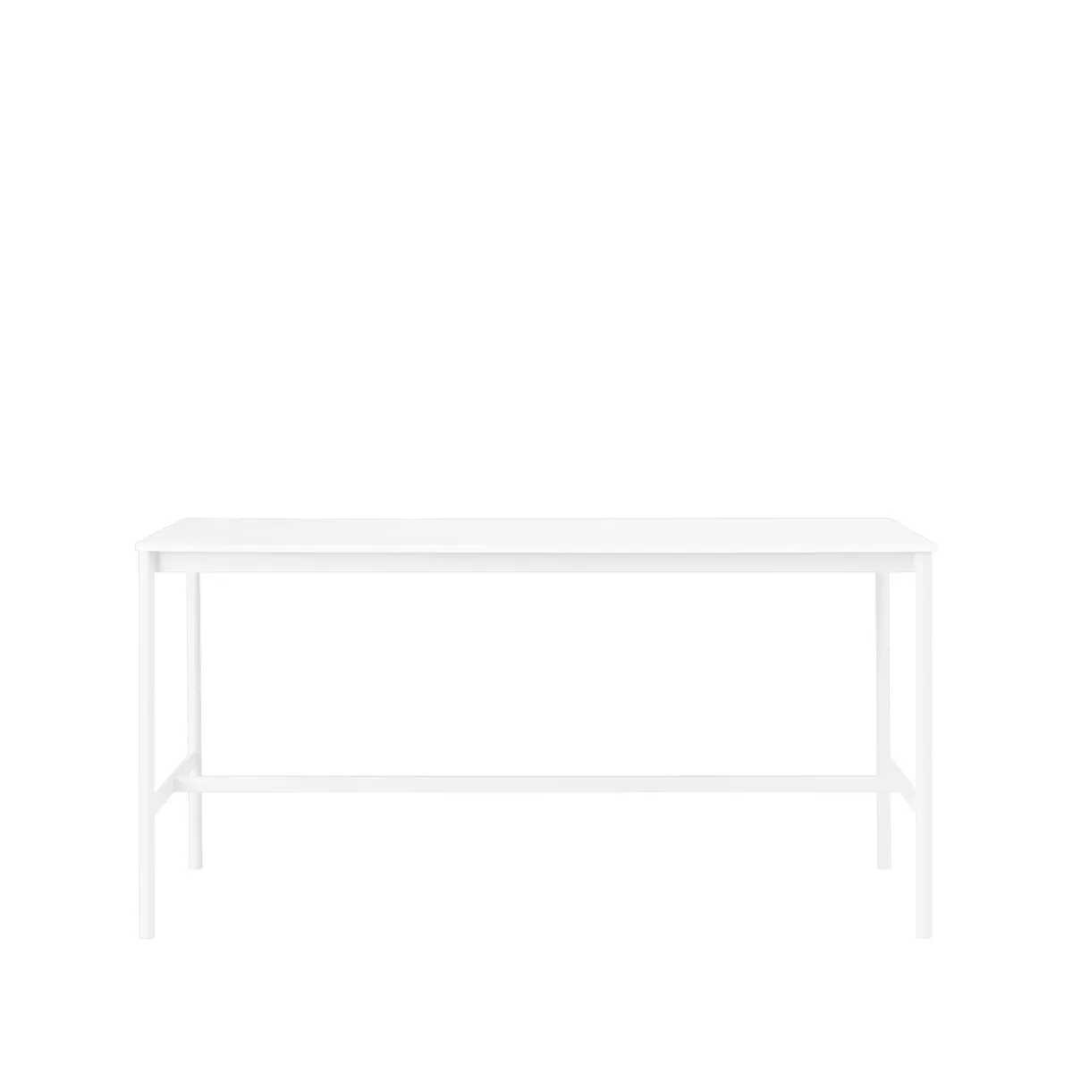 Muuto Base High barbord white laminate-vitt stativ-abskant-b85 l190 h95