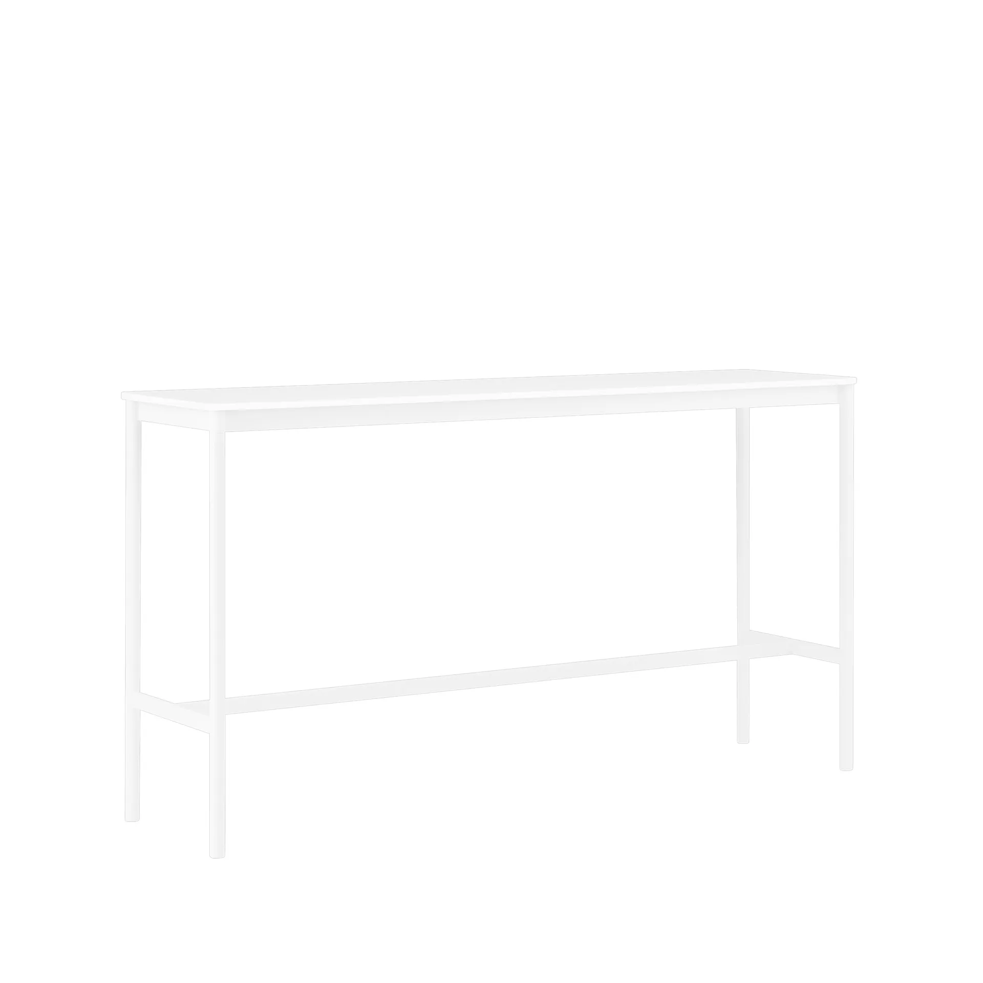 Base High barbord, white laminate-vitt stativ-b50 l190 h105 Muuto