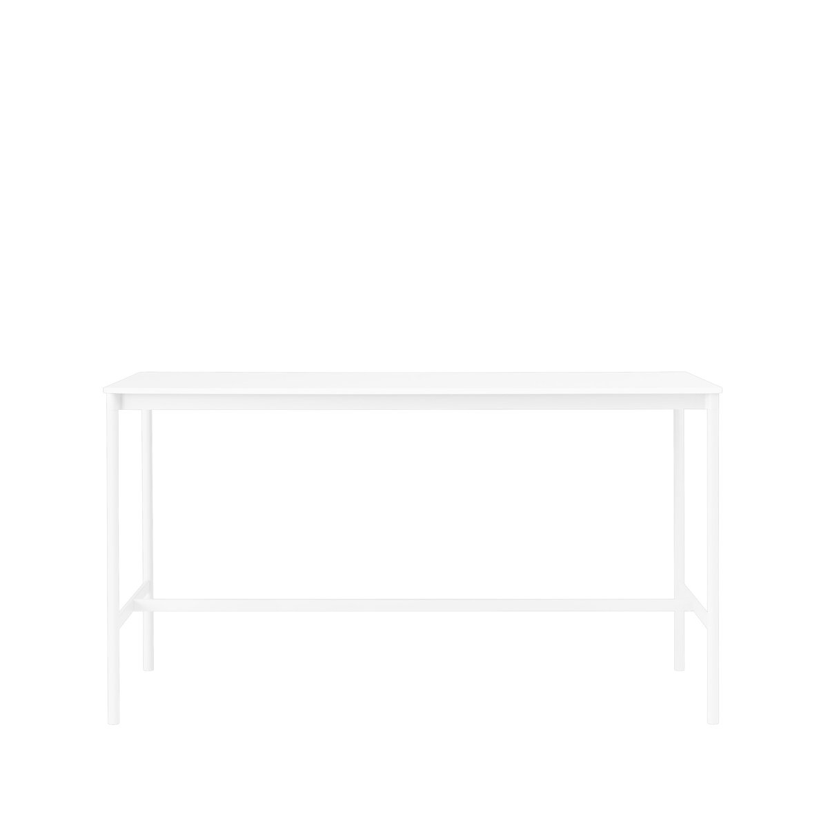 Muuto Base High barbord white laminate-vitt stativ-b85 l190 h105