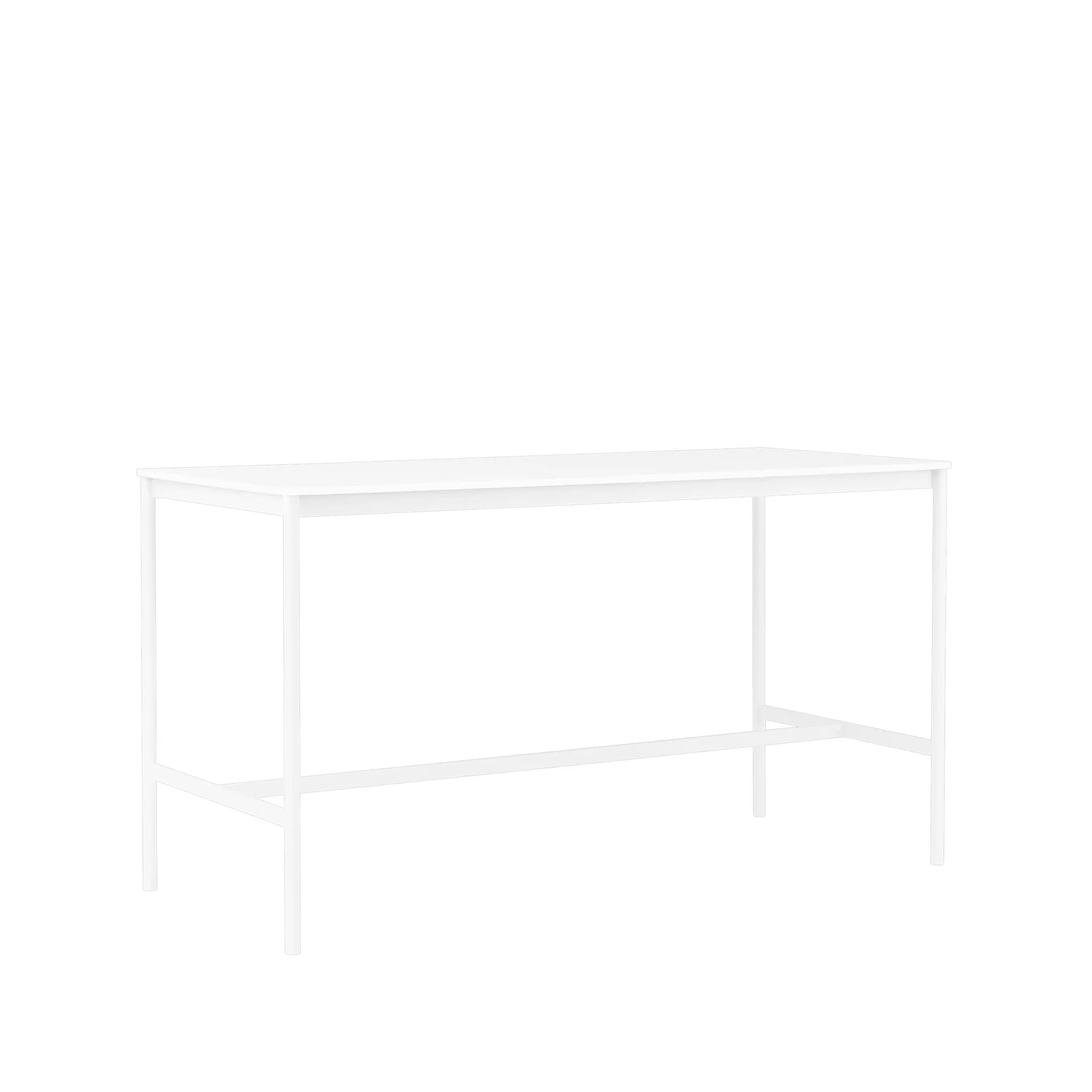 Base High barbord, white laminate-vitt stativ-b85 l190 h105 Muuto