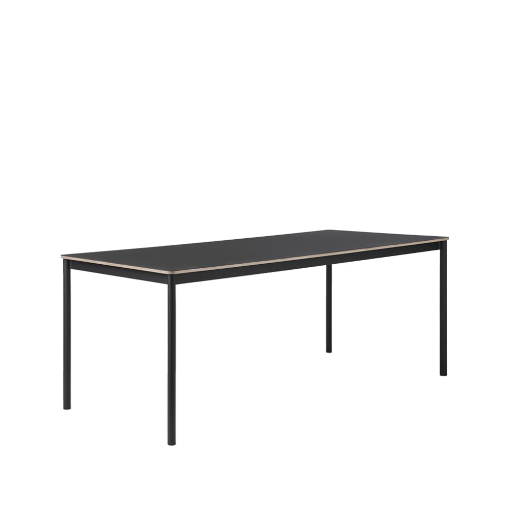 Muuto Base matbord black, plywoodkant, 190x85cm | Skandinavisk Design | Matbord | Svart