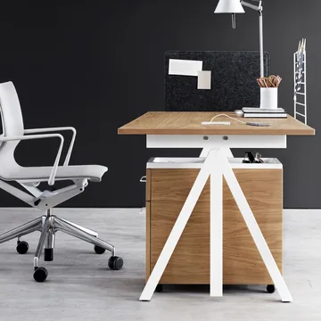 Base matbord - white, abs kant, 140x80cm - Muuto