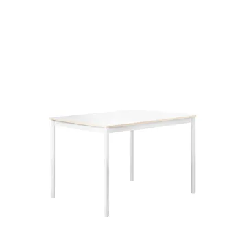Base matbord - white, plywoodkant, 140x80cm - Muuto