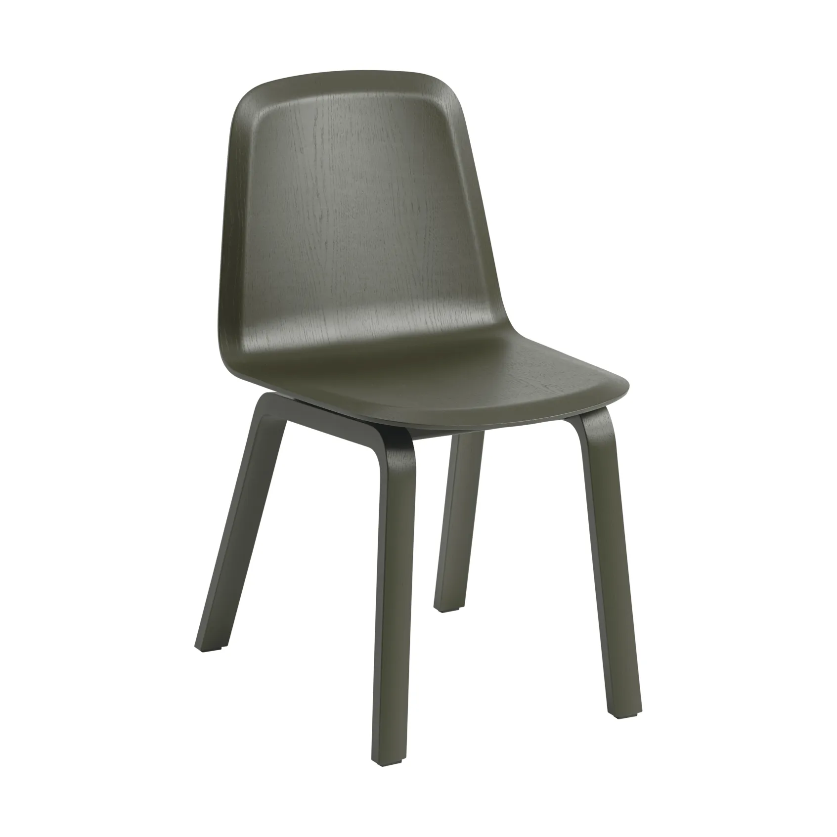 Brink Chair Wood Base stol, Dark olive Muuto Brink Chair Wood Base stol, Dark olive Muuto