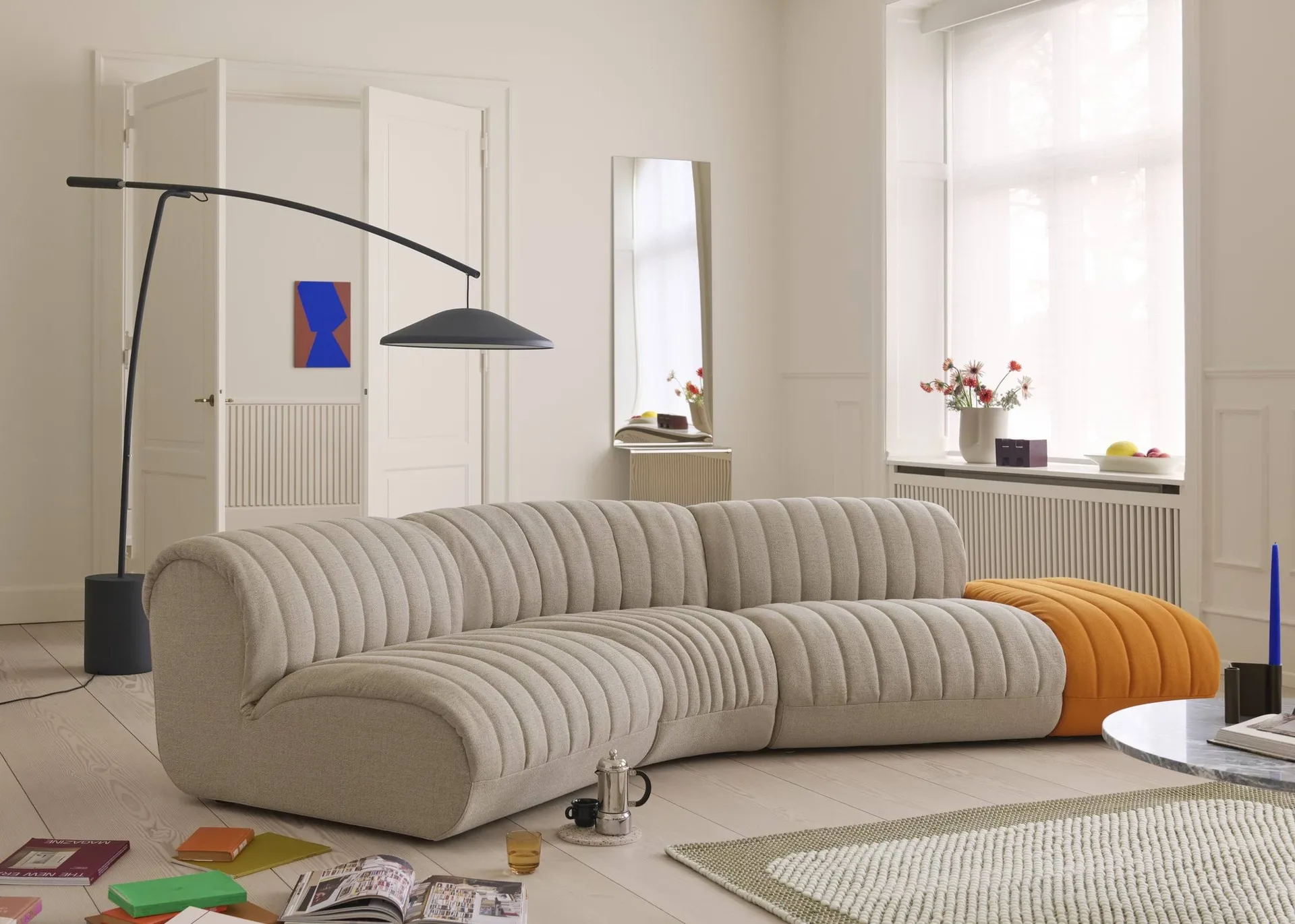 Coltre modulsoffa, Konfiguration 1, turf-sand, 2-sits Muuto