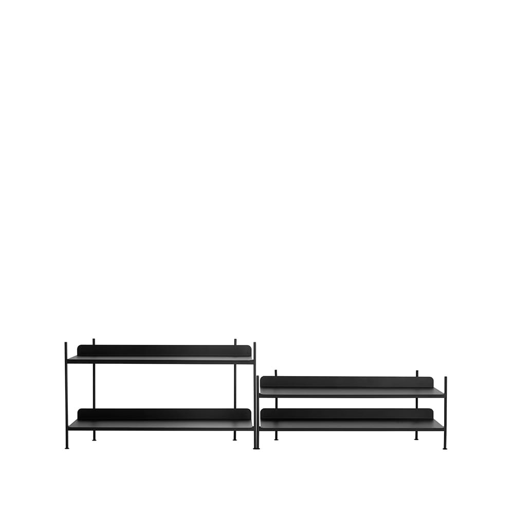 Compile configuration 5 hyllsystem, Black Muuto