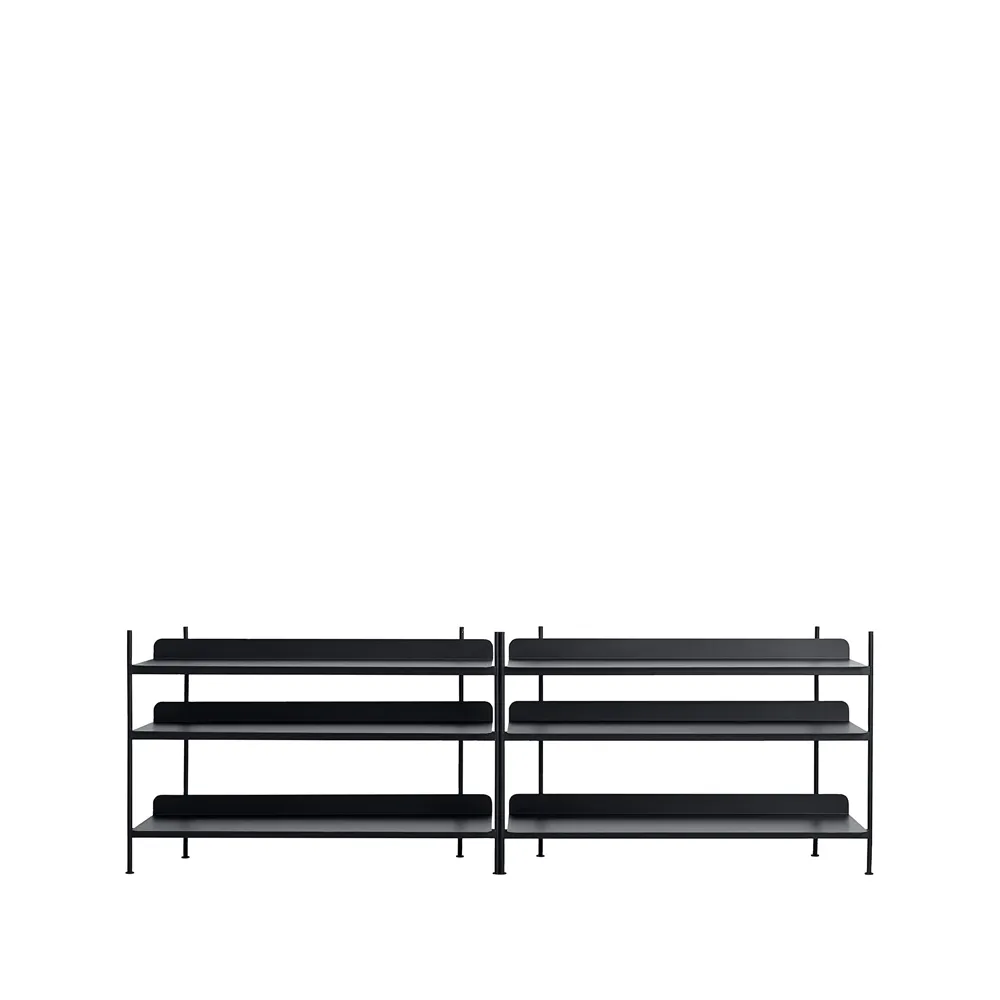 Compile configuration 6 hyllsystem, Black Muuto