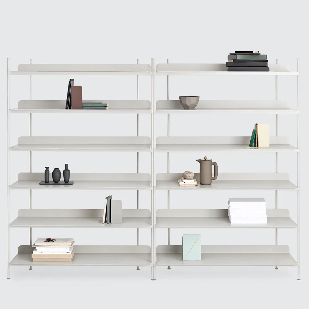Compile configuration 7 hyllsystem, Black Muuto