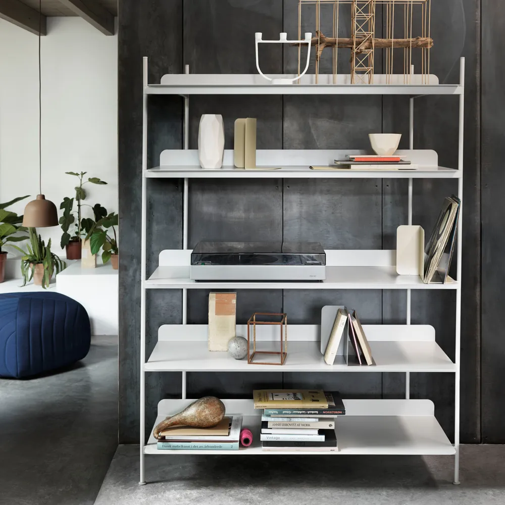 Compile configuration 7 hyllsystem, Black Muuto