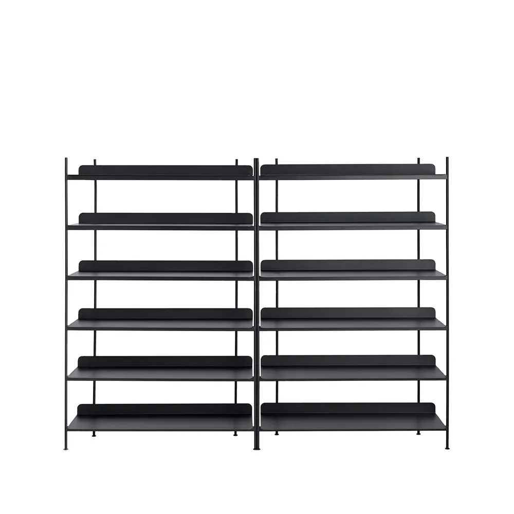 Compile configuration 8 hyllsystem, Black Muuto