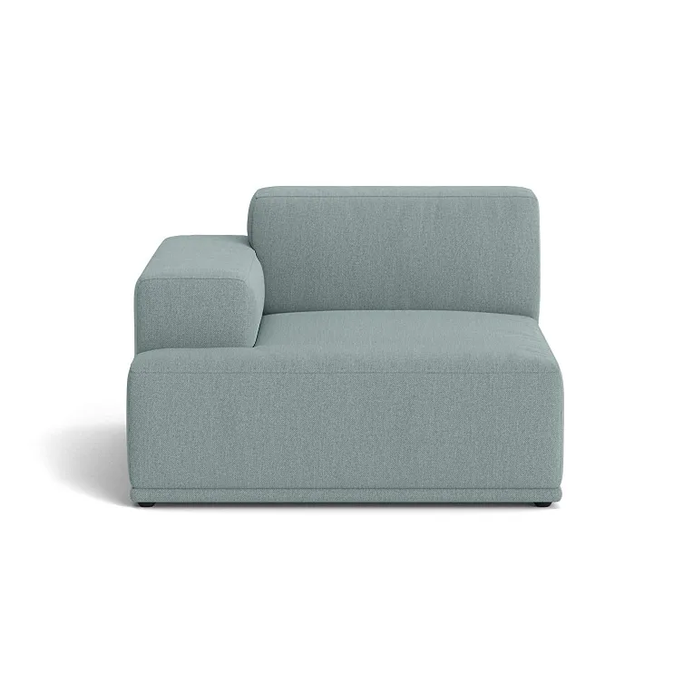 Muuto Connect soft modul Re-wool nr.718 ljusblå Armstöd vänster (A)