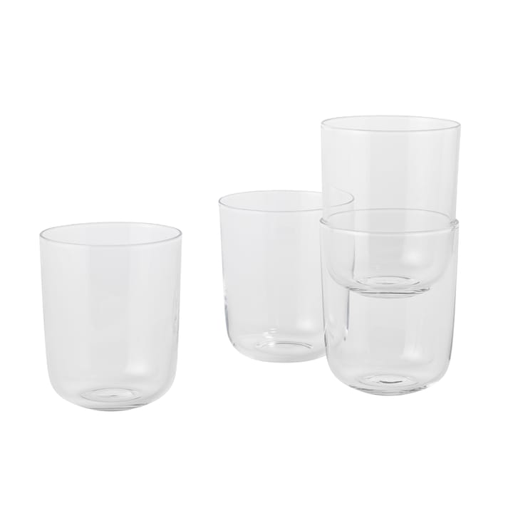 Corky glas högt 4-pack - klar - Muuto