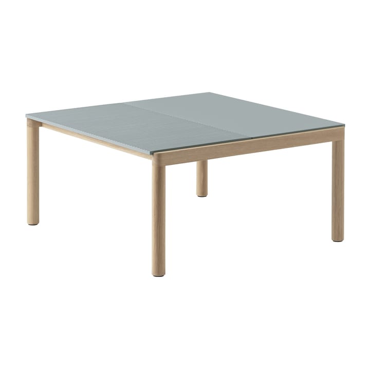 Couple 1 Plain-1 Wavy soffbord 80x84x40 cm - Pale blue-oak - Muuto