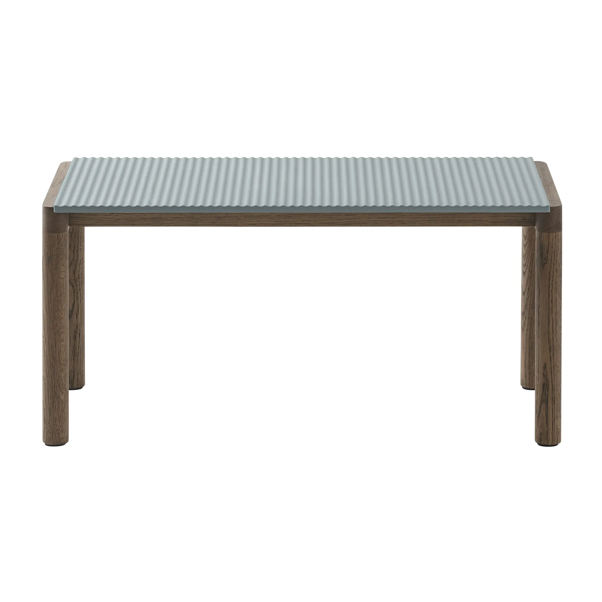 Couple 1 Wavy soffbord 40x84x40 cm, Pale blue-dark oiled oak Muuto