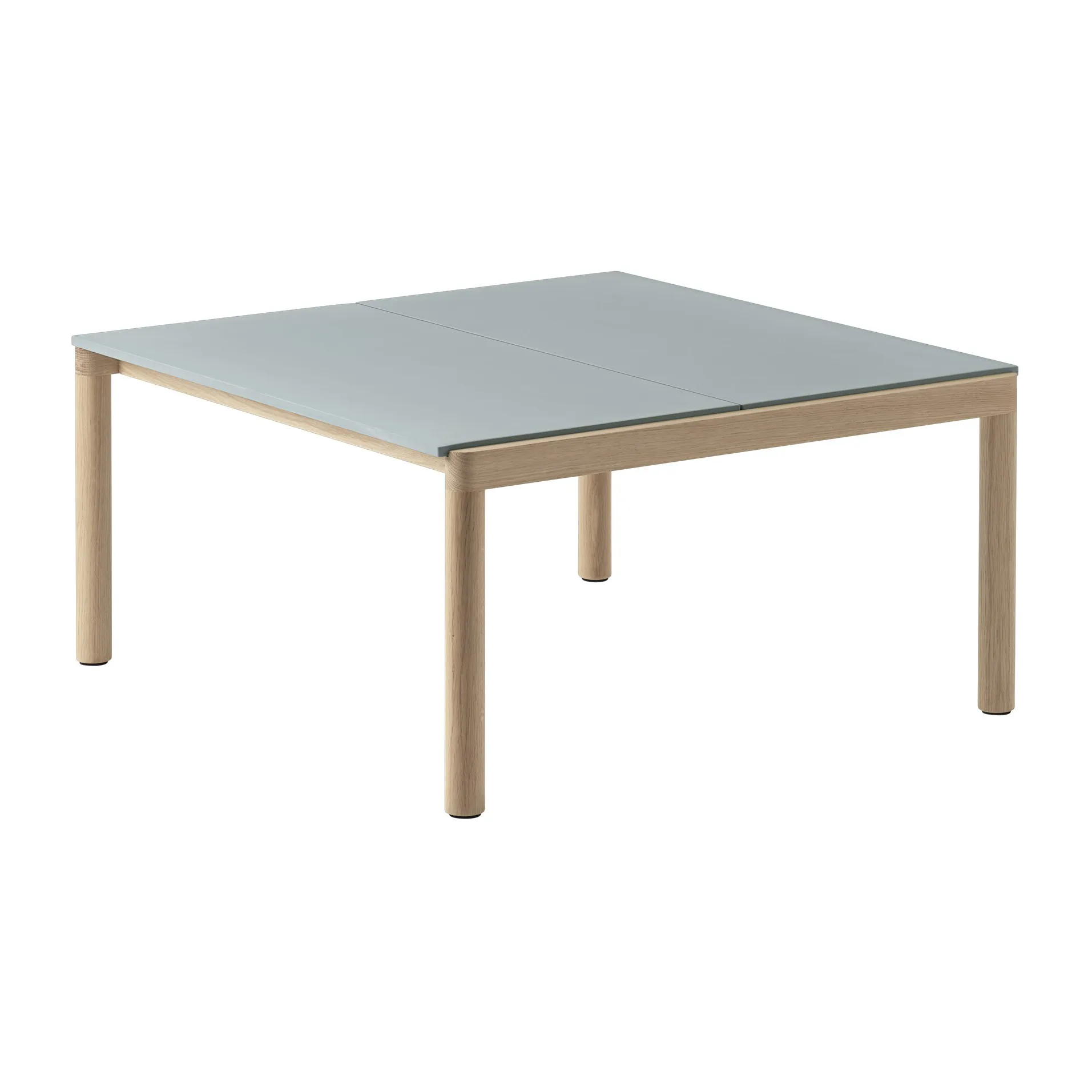 Couple 2 Plain soffbord 80x84x40 cm, Pale blue-oak Muuto