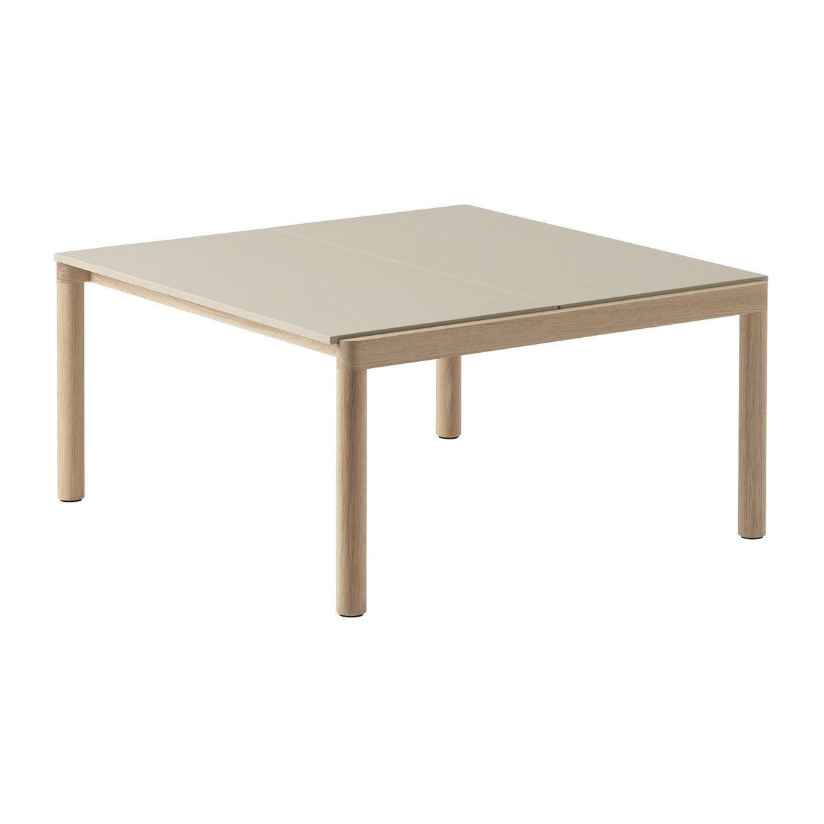 Muuto Couple 2 Plain soffbord 80x84x40 cm Sand-oak | Skandinavisk Design | Soffbord | Beige
