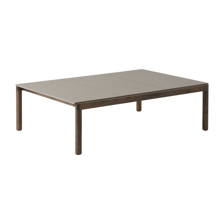 Couple 3 Plain soffbord 120x84x35 cm - Taupe-dark oiled oak - Muuto