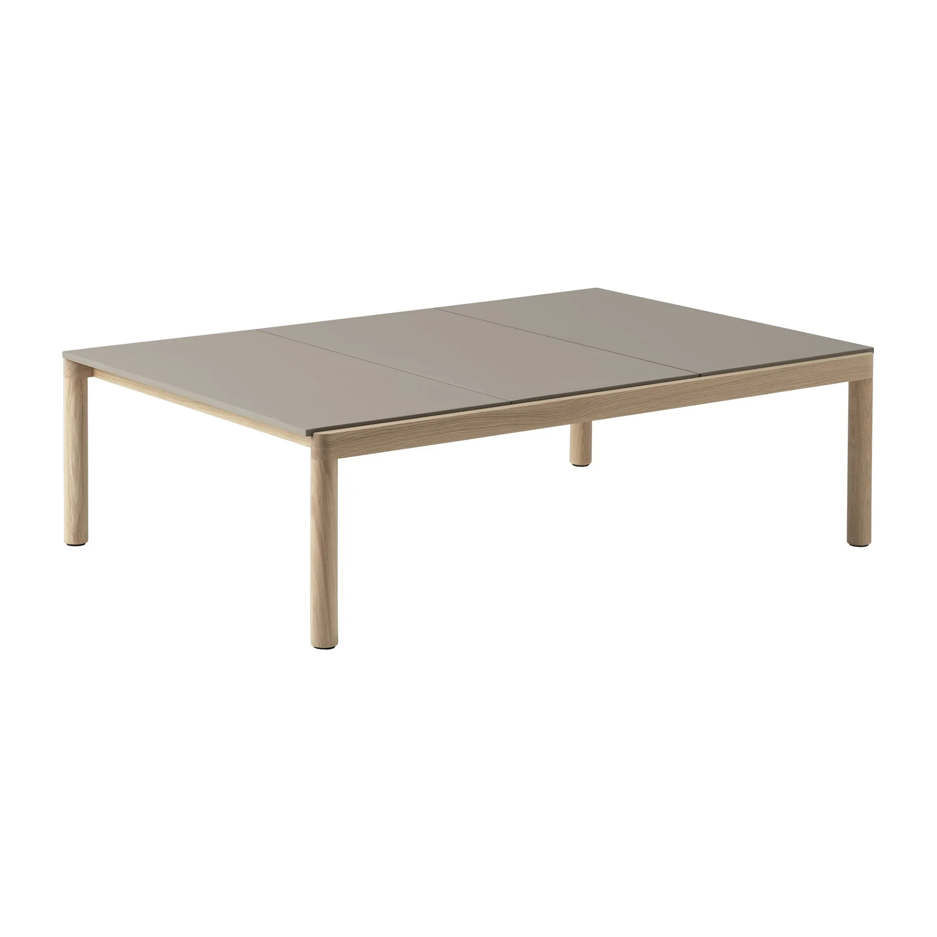 Couple 3 Plain soffbord 120x84x35 cm, Taupe-oak Muuto