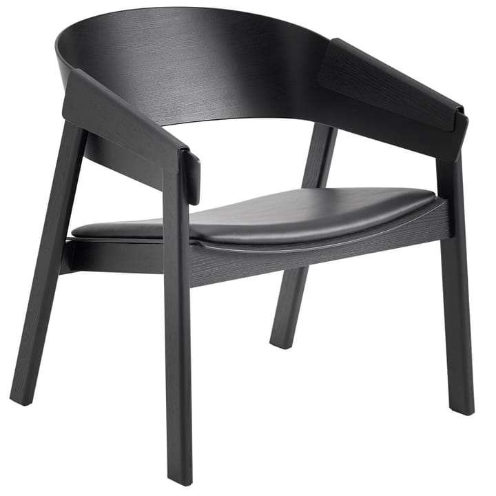 Cover loungestol, Refine leather black-Black Muuto