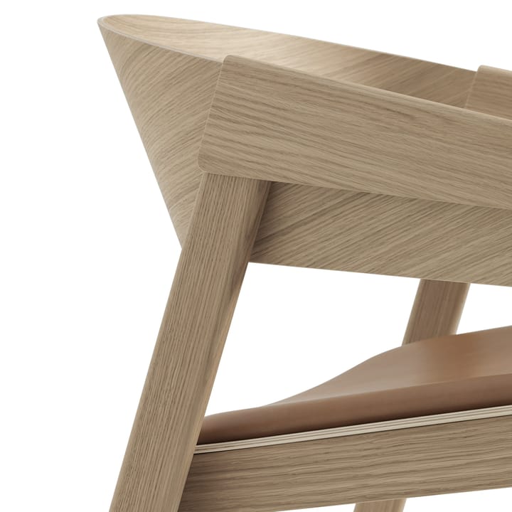 Cover loungestol, Refine leather cognac-oak Muuto