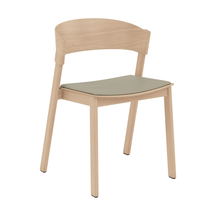 Cover Side Chair leather - Refine leather stone-Oak - Muuto