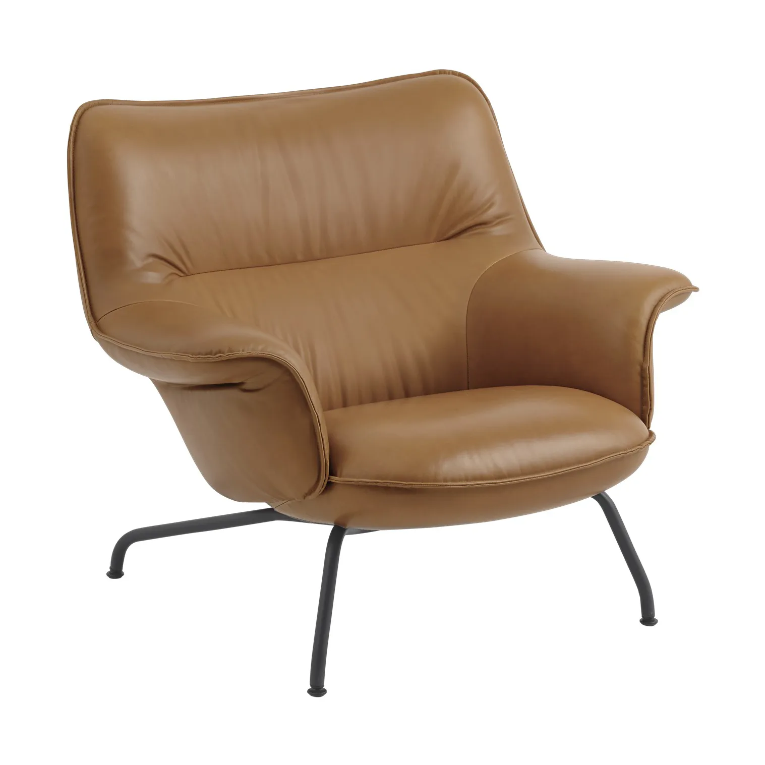 Doze fåtölj låg, Refine leather cognac-black Muuto