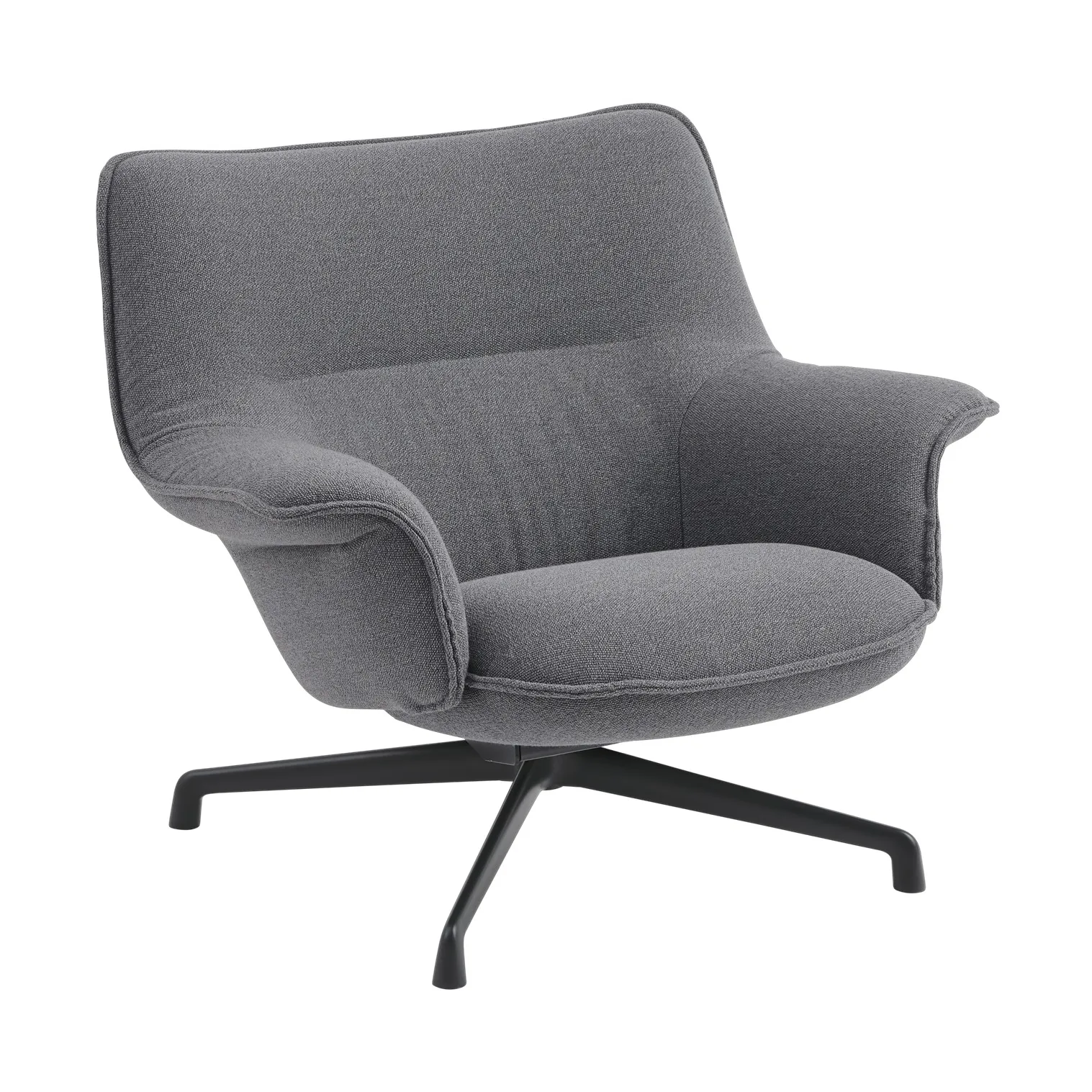 Doze fåtölj låg swivel base, Ocean 80-anthracite black Muuto