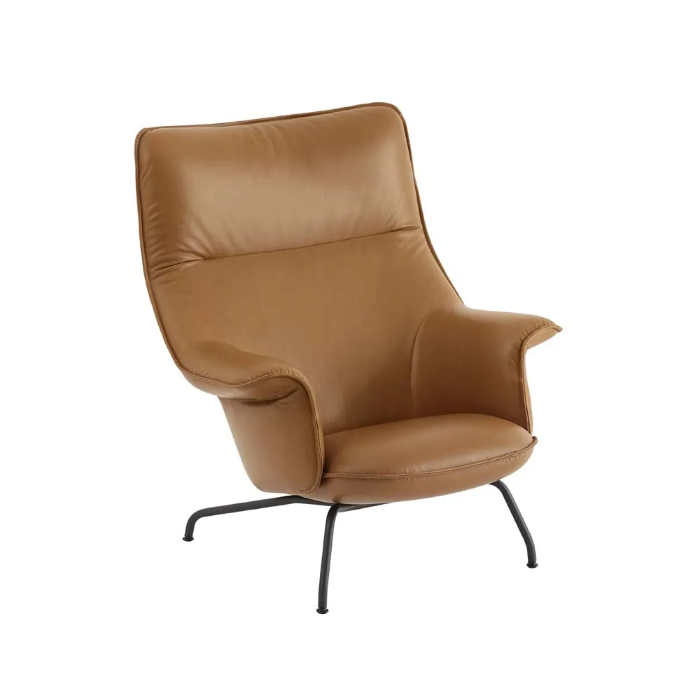 Doze fåtölj, Refine leather cognac-Black Muuto