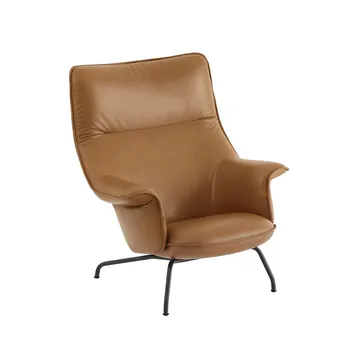 Doze fåtölj - Refine leather cognac-Black - Muuto