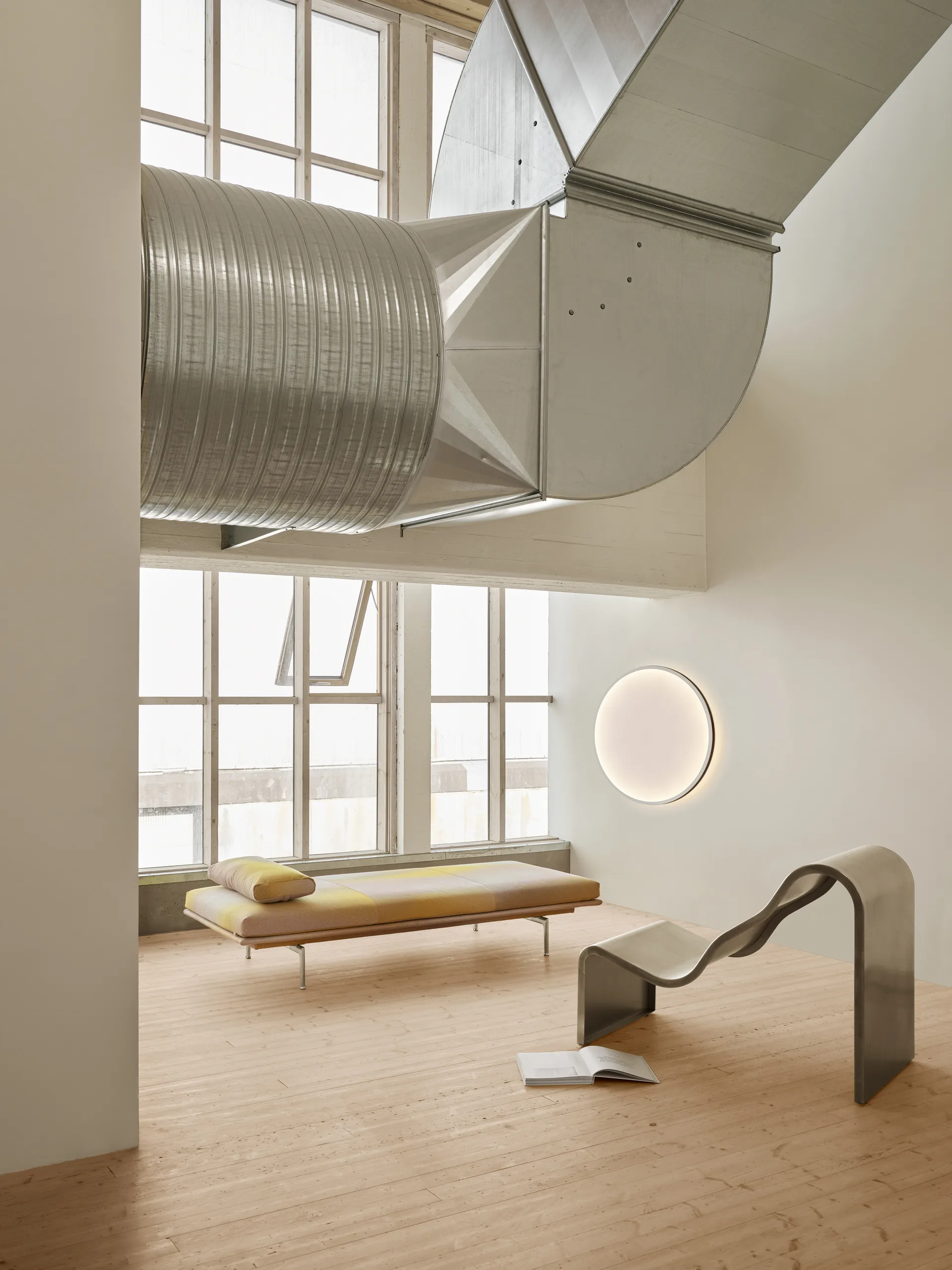 Dream View bänk, Borstat stål, 60 cm Muuto