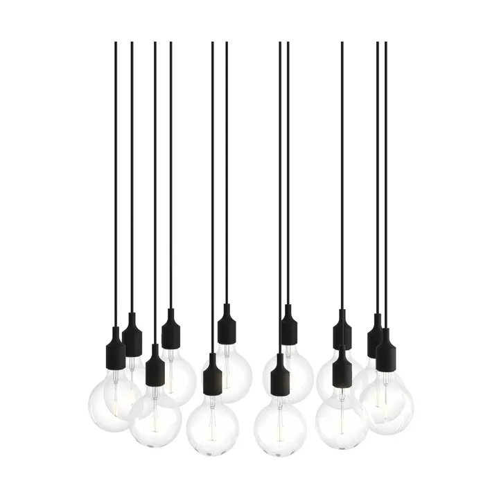 E27 Pendant Cluster 12 pendel - Black - Muuto