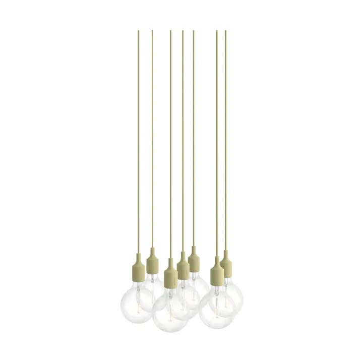 E27 Pendant Cluster 7 pendel - Beige green - Muuto