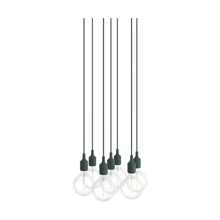 E27 Pendant Cluster 7 pendel - Dark green - Muuto