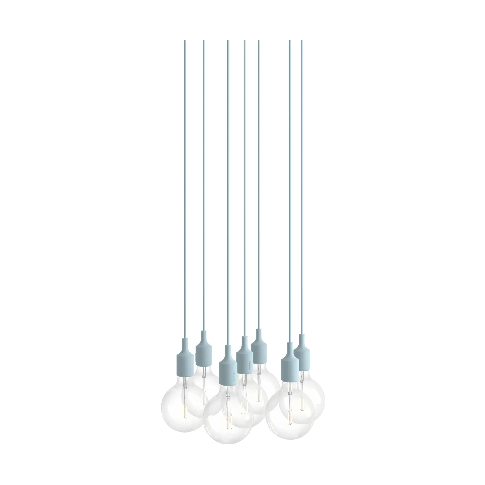 E27 Pendant Cluster 7 pendel, Light blue Muuto E27 Pendant Cluster 7 pendel, Light blue Muuto