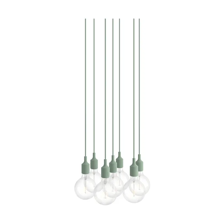 E27 Pendant Cluster 7 pendel - Light green - Muuto