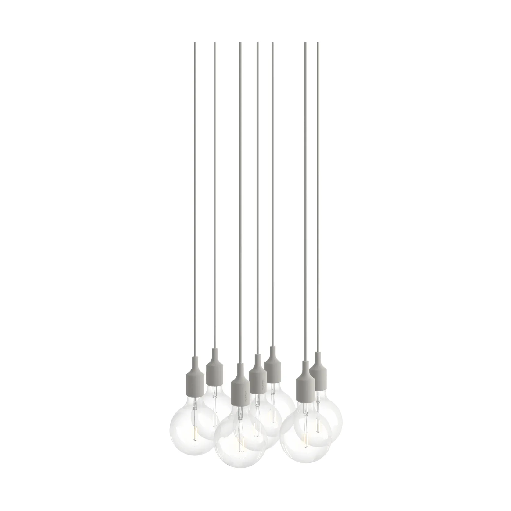 E27 Pendant Cluster 7 pendel, Light grey Muuto E27 Pendant Cluster 7 pendel, Light grey Muuto