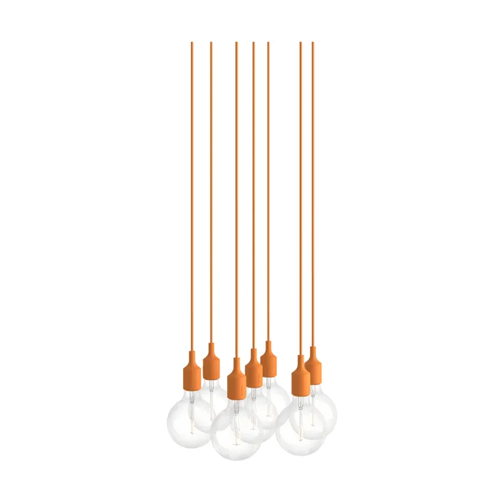 E27 Pendant Cluster 7 pendel - Light orange - Muuto