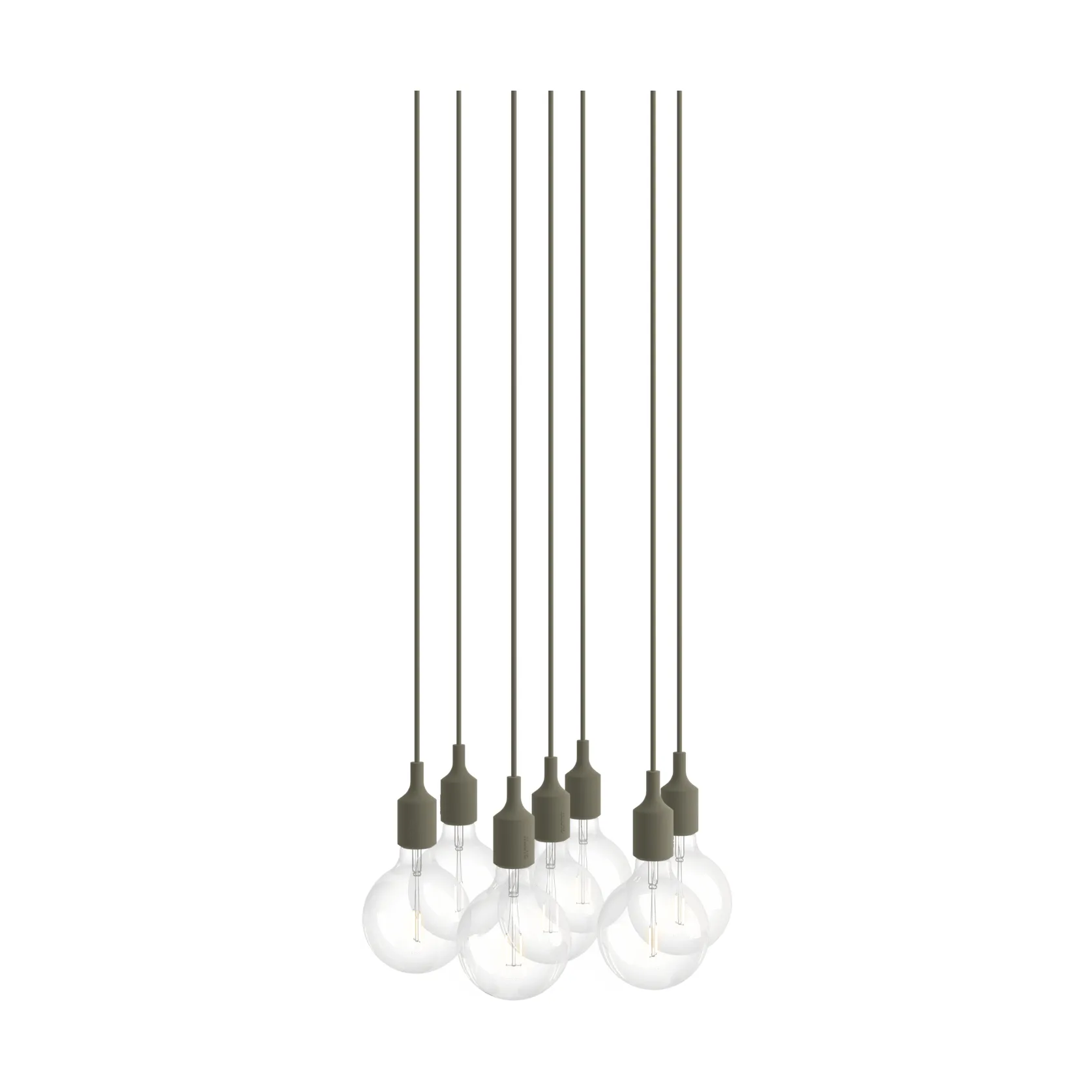 E27 Pendant Cluster 7 pendel, Olive Muuto E27 Pendant Cluster 7 pendel, Olive Muuto