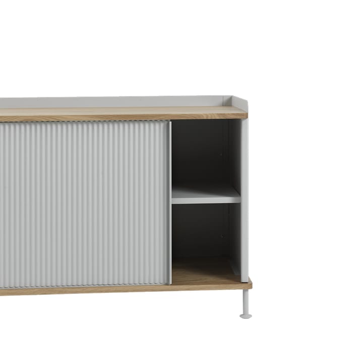 Enfold Low Sideboard - Black-Oak-Metal - Muuto