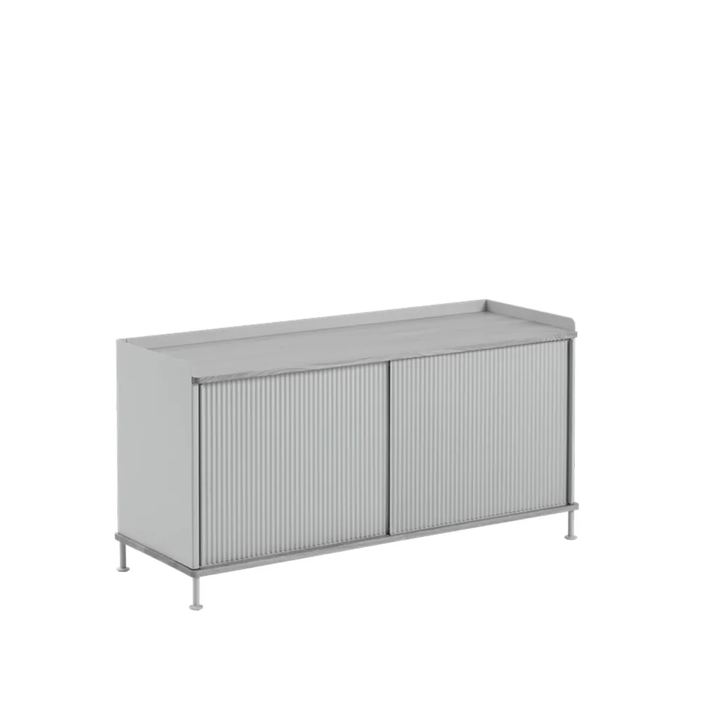 Muuto Enfold Low sideboard Grey-Metal