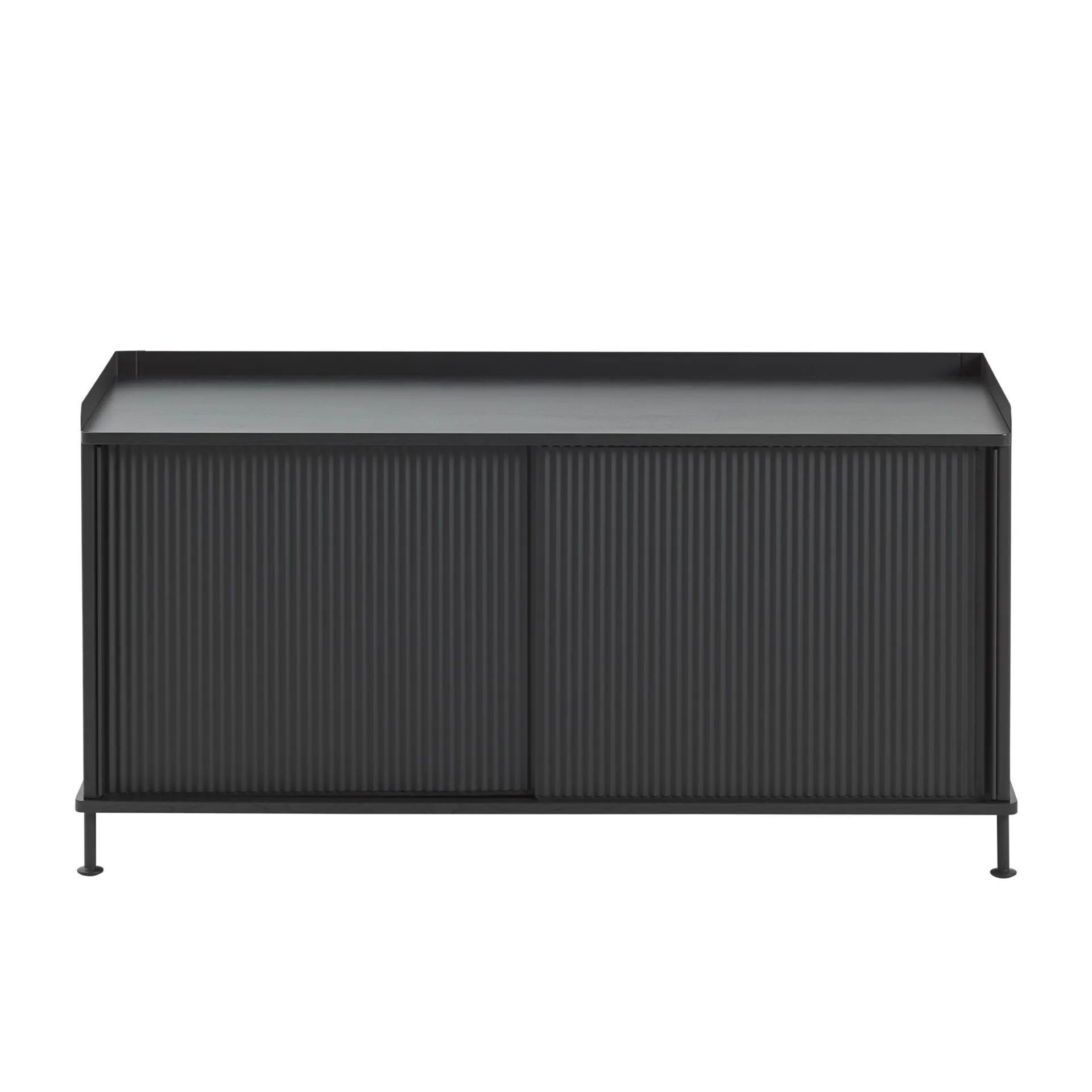Enfold sidobord lågt 125x45x63 cm, Black-Black Muuto
