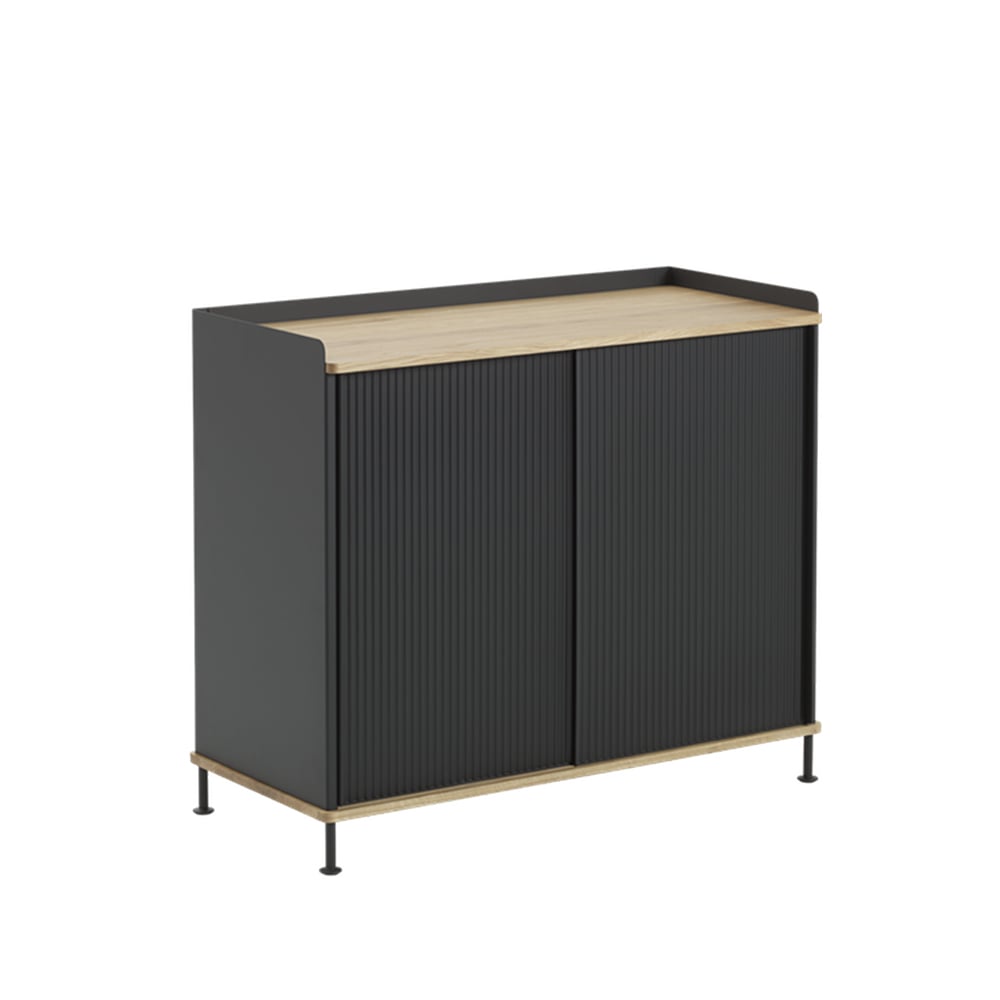 Muuto Enfold Tall sideboard Black-Oak-Metal | Skandinavisk Design | Sideboards & Skänkar | Svart