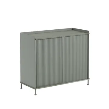 Enfold Tall sideboard - Dusty green-Metal - Muuto
