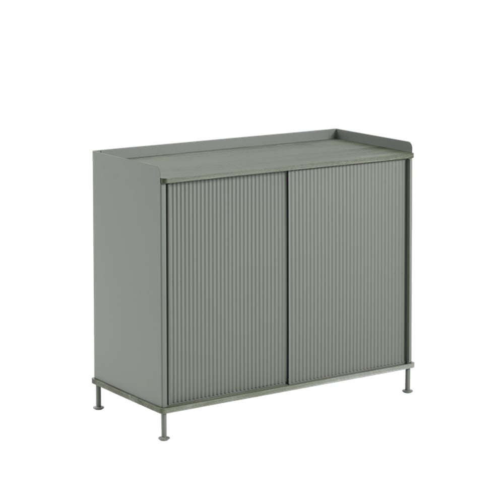 Muuto Enfold Tall sideboard Dusty green-Metal | Skandinavisk Design | Sideboards & Skänkar | Grön