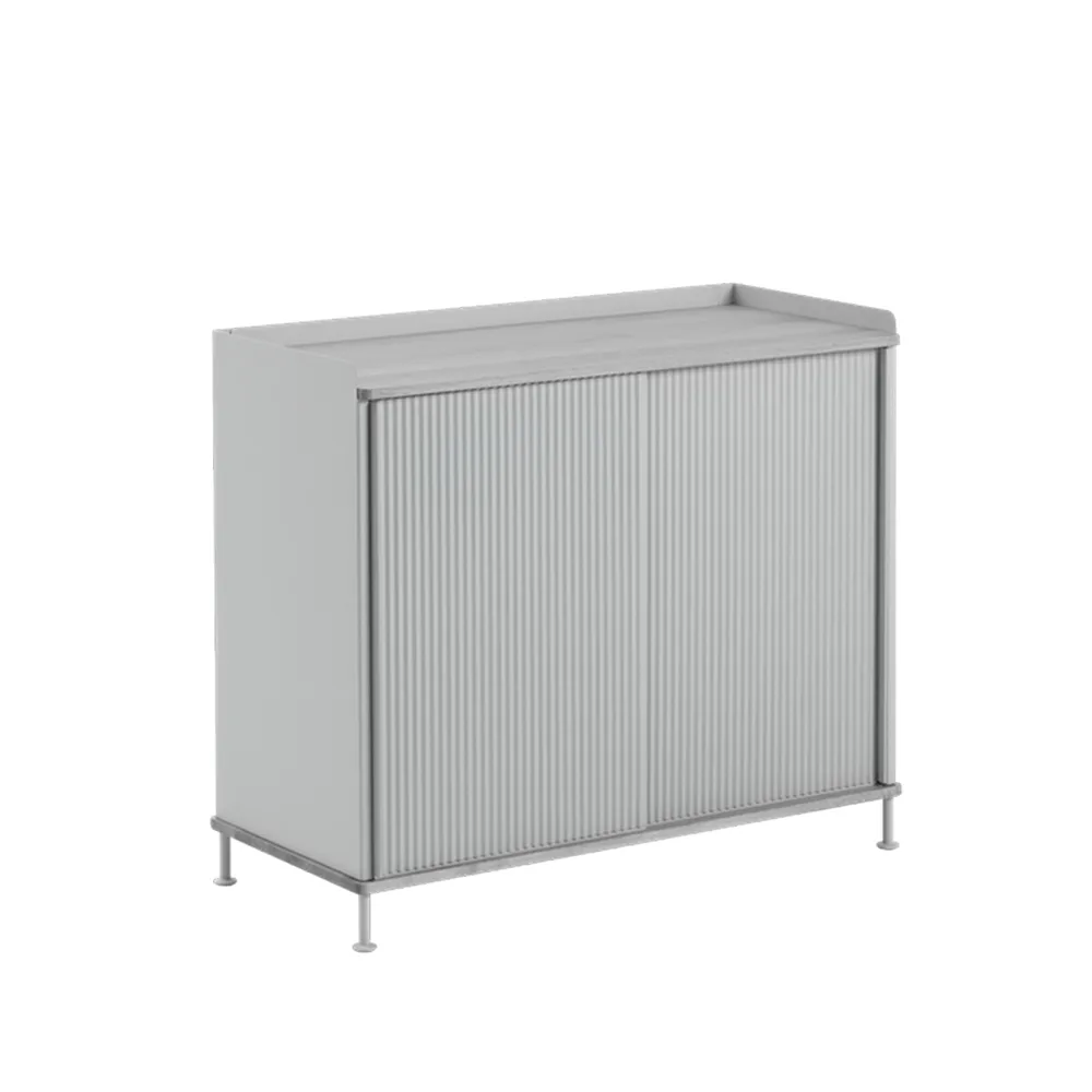 Muuto Enfold Tall sideboard Grey-Metal