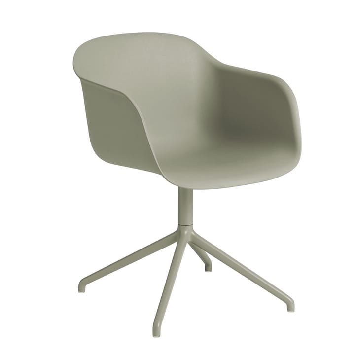 Fiber armchair swivel base kontorsstol - Dusty green (plastic) - Muuto