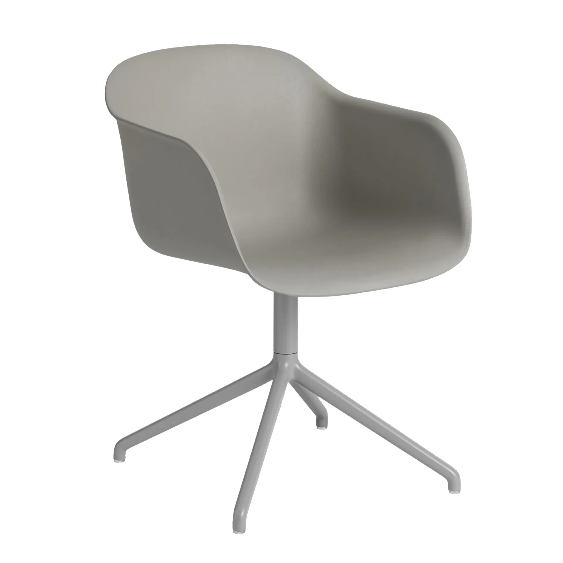 Fiber armchair swivel base kontorsstol, Grey (plastic) Muuto