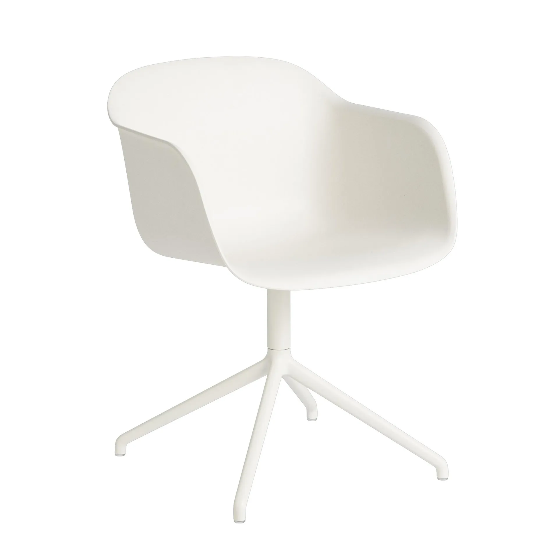 Fiber armchair swivel base kontorsstol, Natural white (plastic) Muuto