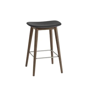 Fiber Bar Stool barpall 75 cm - Black-stained d.brown - Muuto